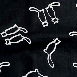 Kitty Tablecloth Pier 1 Halloween Black Cat Silhouettes 45 Square Cotton NWT